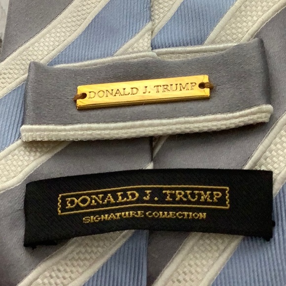 Donald Trump Gray and Cream Striped Ties Set - Picture 2 of 6